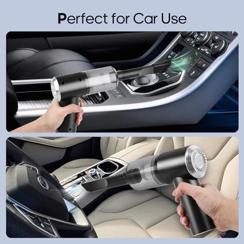 Auloea Mini Portable Vacuum Cleaner, Keyboard Wireless Handheld Vacuum with Brush Motor 4500PA High Power and TypeC, for Car,Office and Home Cleaning /V01/Black 7