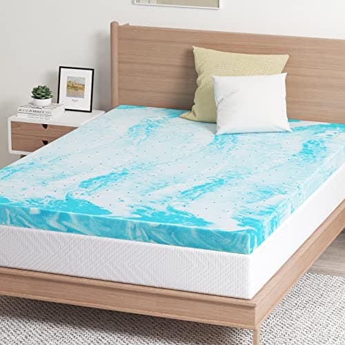 EGO Topper 4 Inch Twin Memory Foam Mattress Topper, Gel Foam Mattress Topper for Pressure Relief, Ventilated Design Bed Topper in a Box, CertiPUR-US Certified, 38"×75", Medium 7