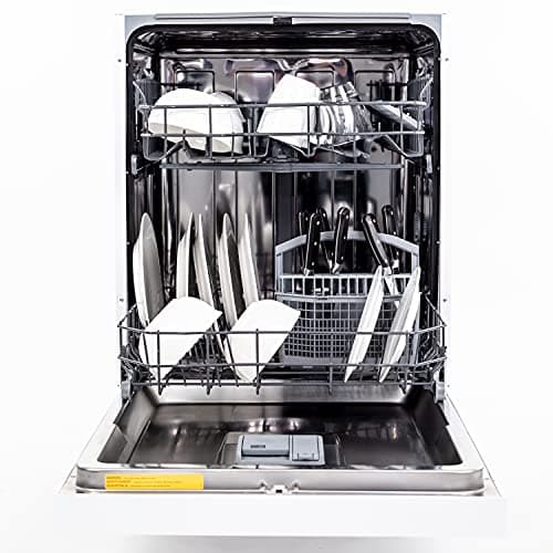 Avanti Dishwasher 24-Inch Built In with 3 Wash Options and Automatic Cycles, Stainless Steel Construction with Electronic Control LED Display, Low Noise Rating, 57 dB, White 2