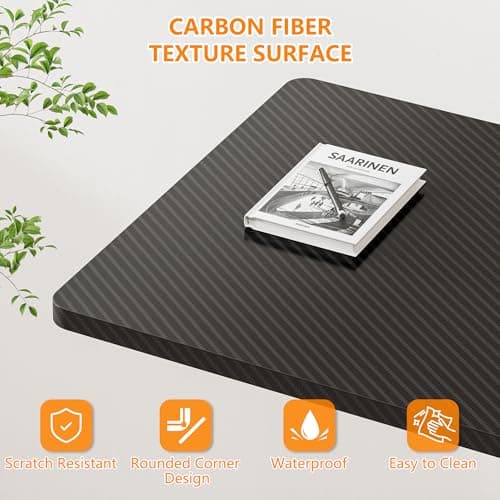 HOMIDEC Standing Desk, 32 Inch Portable Small Desk Adjustable Height, Rolling Home Office Desks with Wheels, Sit Stand Desk for Bedroom Walking Pad Home Office Small Space, Black 5