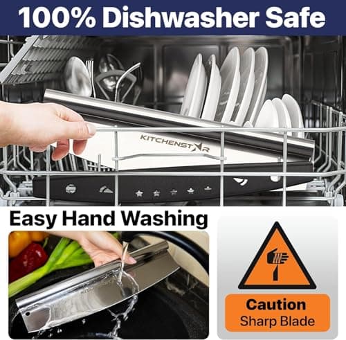 KitchenStar 14-Inch Pizza Cutter Rocker Blade - Sharp Stainless Steel Slicer Knife, Protective Cover, Dishwasher Safe, Large - Professional Pizza Oven Accessories 5