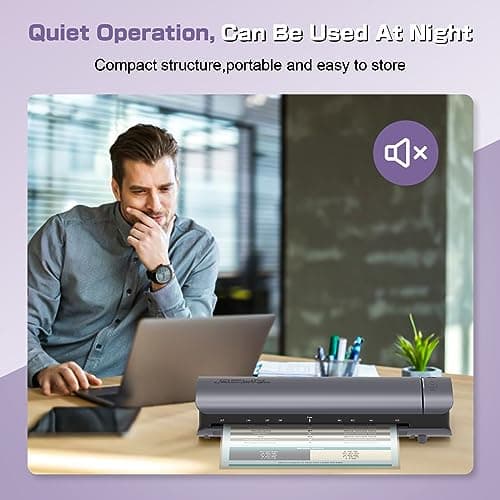 Office Presentation Laminator Machine 11x17 with Laminating Sheet A3/A4/A5, 3/5 Mil Thermal Cold Laminating Machine 13 inch Wide, 60s Warm-Up Office Presentation Laminator Machine (Gray) 8