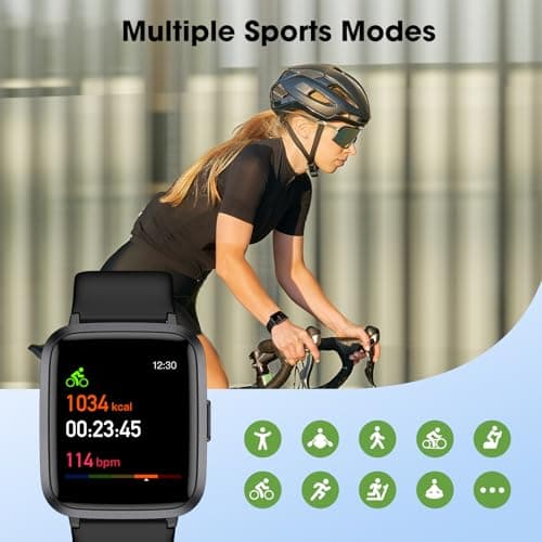 LIVIKEY Fitness Tracker Watch with Heart Rate Monitor, Activity Tracker with Pedometer, Sleep Monitor, Calories & Step Counter, IP68 Waterproof Smart Watches for Women Men Fitness Watch for Sports 5