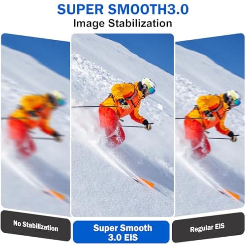 Sixmou SU7 4K 60fps Action Camera with Dual Screen,Remote Control,Image Stabilization, Outdoor Sports Underwater Video Camera for Diving,Skiing,Motorcycle and Bike Helmet Camera 5