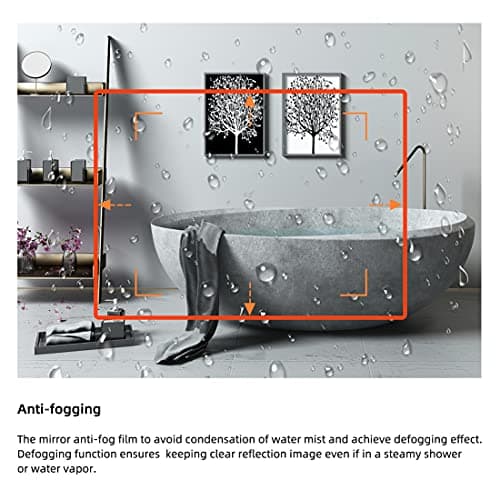 LED Bathroom Mirror Wall-Mounted Vanity Mirror with Anti Fog,Dimmable Waterproof Smart Touch Button Makeup Mirror with Lights Vertical & Horizontal (32x24 Inch) 5
