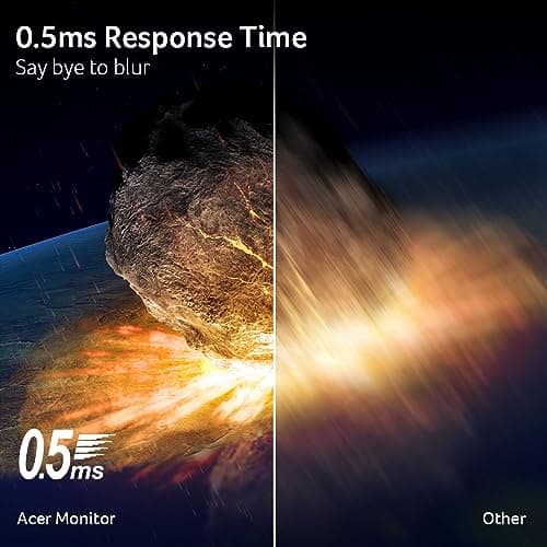 acer Nitro 27" WQHD 2560 x 1440 PC Gaming Monitor | AMD FreeSync Premium | Up to 240Hz Refresh | Up to 0.5ms HDR350 | DCI-P3 90% | 1 x Display Port 1.4 & 2 x HDMI 2.1 | KG271U Xbmiipx 5