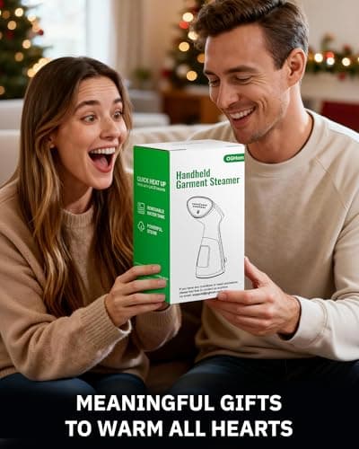 OGHom Portable Travel Handheld Steamer for Clothes, Garment Wrinkle Remover, 1000W Strong Penetrating Fabric Steamer, for Home, Office, Travel (ONLY FOR 120V) -White 8