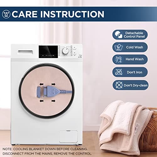 Westinghouse Electric Blanket Twin, Heated Blanket Twin Size with 10 Heating Levels and 1 to 12 Hours Heating Time Settings, Flannel to Sherpa Reversible, Machine Washable (62" x 84", Beige) 7