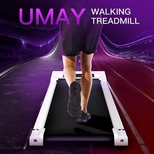 UMAY Walking Pad, Ultra Quiet Under Desk Treadmill, Portable Walking Treadmills for Home/Office, Small Treadmill with Remote Control, SPAX APP and LED Display, Space Saving, Installation-Free 6