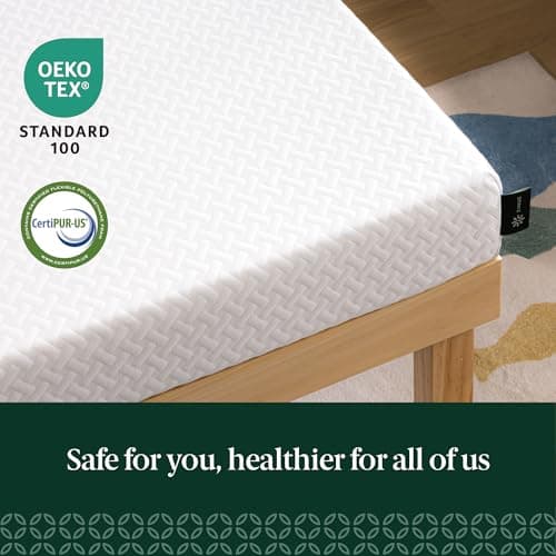 Zinus 5 Inch Twin Cooling Essential Memory Foam Mattress [NewVersion], Fiberglass Free, Medium Feel, Breathable Cooling Layers, Certified Safe Materials 5