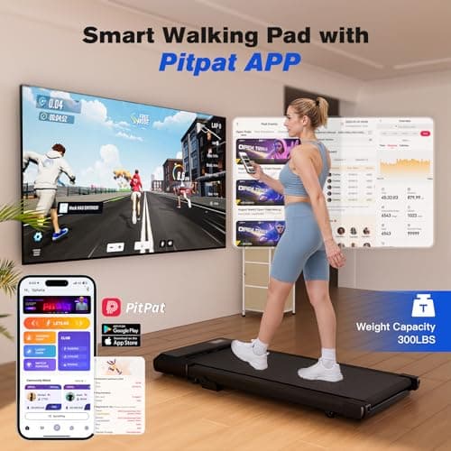 SupeRun Walking Pad with Incline, Under Desk Treadmill, 3 in 1 Portable Treadmills for Home with Remote Control LED Display, 2.5 HP Quiet Mini Treadmill for Office Home Use, 300 Lbs Capacity 8