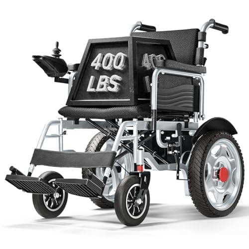 Electric Wheelchair, Electric Wheelchair for Adults, Foldable All Terrain Power Wheelchair, 15 Miles Long Travel Range, 500W Dual Motors, Lightweight Mobility Chair for Seniors - Indoor/Outdoor