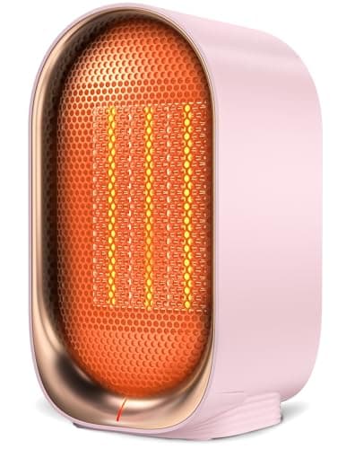 Space Heater, Portable Small Heaters for Indoor Use, Electric Desk Heater with Overheat and Tip-Over Protection, Mini Personal Heaters for Home Office Workspace