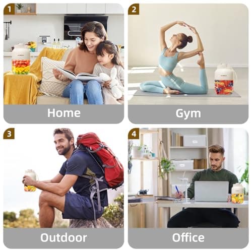 Mojoco Portable Smoothie Blender - 24oz Personal Blenders for Shakes and Smoothies - Cordless/Rechargeable Juice Blender with Stainless Steel Blade for Office, Gym, Camping, Travel 6