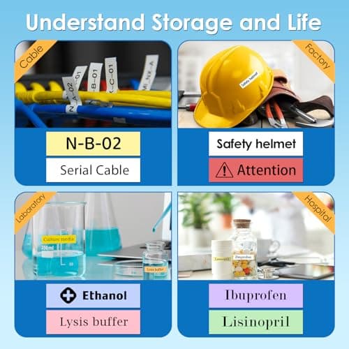 VolenGo Label Maker Machine with Tapes, Label Maker Waterproof-Labels, Portable Rechargeable Labeler with 12mm-Tape, Bluetooth Backlit Labeling Machine, LT12 Handheld Label Printer for Office Home 7