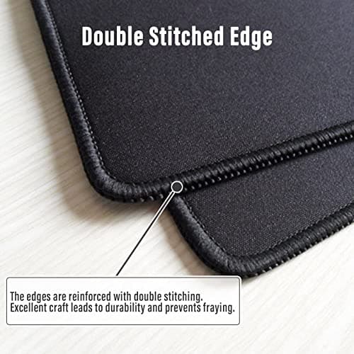 Ovenbird Large Gaming Mouse Pad with Stitched Edges, Minimalist Topographic Map Desk Mat, Extended XL Mousepad with Anti-Slip Base, Cool Desk Pad for Keyboard and Mouse, 31.5 x 11.8 in, White 5