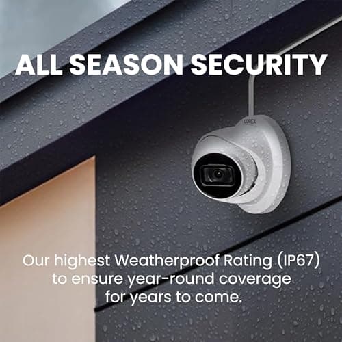 Lorex 4K 8MP IP PoE White Wired Security Dome Camera | Add-On Camera | Color Night Vision | Smart Motion Detection (Person/Vehicle) | Listen-in Audio | IP67 Weatherproof | Metal Housing 6