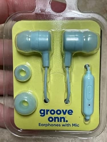 ONN Groove Earphones with Mic (Aqua)