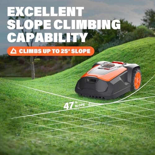 MAXLANDER Robot Lawn Mower, Automatic Robot Mower APP Controlled with Schedule, Self-Charging, Bluetooth/Wi-Fi Connected Robotic Lawn Mowers, Covers up to 1/3 Acre (15069 sq ft) 7