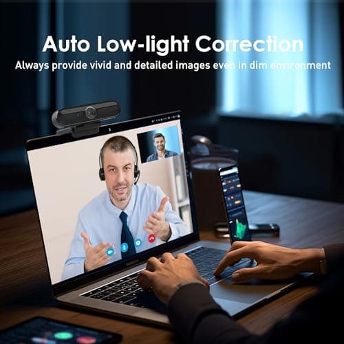 saylas 2K Webcam with Microphone, 78°FOV FHD PC Camera with 2K/30fps, 1080P/60fps, Privacy Cover, Plug & Play USB Web Cam, Autofocus, External Webcam for PC, Computer Web Camera for Laptop, Mac, Zoom 5