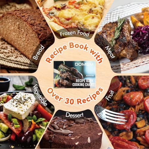 DOMEM 3 Qt Compact Air Fryer with Non-Stick Basket and Rack, User Friendly Simple Touchscreen, Cook in Simple Steps, Low-Oil Cooking Small Air Fryer, Space Saving Cooker 7