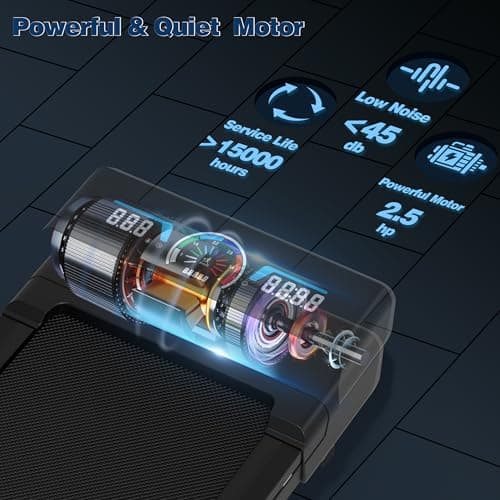 TRAILVIBER Walking Pad Treadmill with 12% 9-Level Auto Incline, 450 lbs Capacity RGB LED Screen, Bluetooth Speaker Under Desk Treadmill, Compact Treadmills for Home Hiking, Carbon Black 9