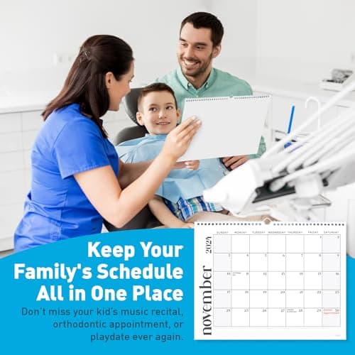 S&O Modern Minimal Wall Calendar from January 2024-June 2025 - Tear-Off Monthly Calendar - 18 Month Academic Wall Calendar - Hanging Calendar to Track Anniversaries & Appointments - 13.5"x10.5”in 6