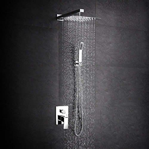 NearMoon Rain Shower Head, High Flow Stainless Steel Square Rainfall Shower, Waterfall Bath Shower Body Covering, Ceiling or Wall Mount (12 Inch, Chrome Finish) 7