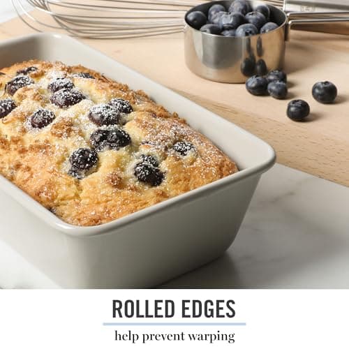 Martha Stewart Gallen 9-Inch Nonstick Carbon Steel Loaf Pan – Cool Grey, Durable Bakeware for Even Baking and Easy Release 5