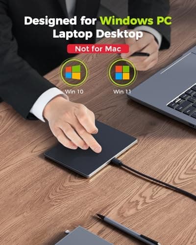 seenda Trackpad, External USB Touchpad High Precision Aluminum Track Pad with Multi-Touch Navigation Plug and Play for Windows 11/10 Desktop/Laptop/Notebook Computer PC (Black) 8