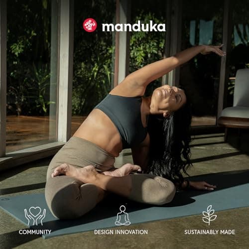 Manduka eKO Superlite Yoga Mat for Travel - Lightweight, Easy to Roll and Fold, Durable, Non Slip Grip, 1.5mm Thick, Charcoal Grey, 71" x 24" 6