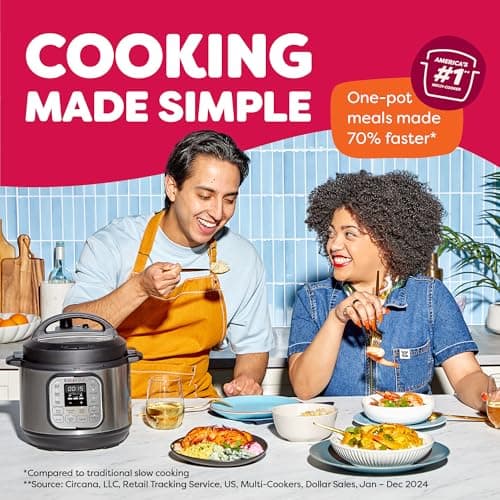 Instant Pot Duo 7-in-1 Mini Electric Pressure Cooker, Slow Rice Cooker, Steamer, Sauté, Yogurt Maker, Warmer & Sterilizer, Includes Free App with over 1900 Recipes, Stainless Steel, 3 Quart 5