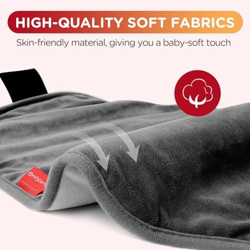 Heating Pad for Back, Comfytemp Birthday Gifts for Women Men Dad Mom, Large Electric Lower Back Heating Pad, FSA Eligible HSA Heat Pad for Period, Lumbar, Abdomen, XL Heated Belt — 11 Auto-Off, Grey 5