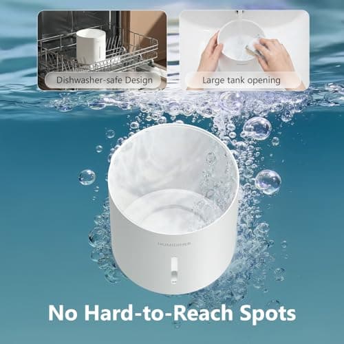 3L Mist-Free Evaporative Humidifier for Bedroom, Top Fill Humidifier Work with Tap Water, Touch Control,USB Powered, Sleep Mode, Night Light,1–8H Timer, Easy-Clean Design for Home Office 6