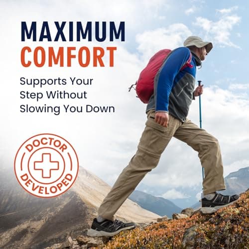 Dr. Frederick's Original Arch Support Sleeves Plus - 2 ct - Doctor-Developed Plantar Fasciitis & Flat Feet Relief - Foot Braces for Fallen Arches, Heel Pain & Achy Feet - Soft Gel Cushion - L/XL 7