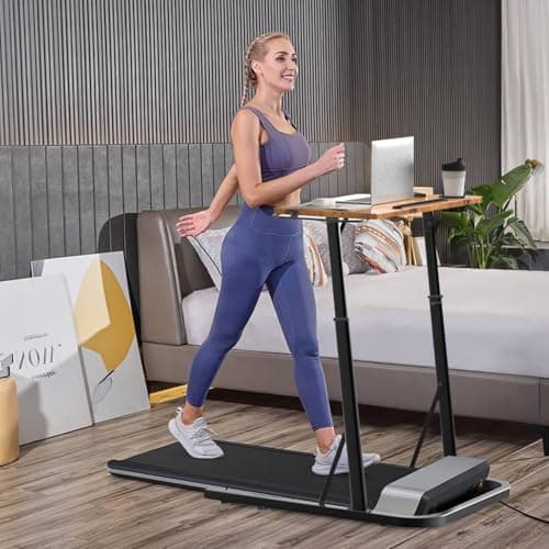 HOMELYM Treadmill Desk Small Adjustable Height Standing Desk for Walking Pad, Trainer Stand Table for Indoor Bike, 32/47 Inch Portable Bar for Treadmill Walking Pad Spin Bike Exercise Equipment 5