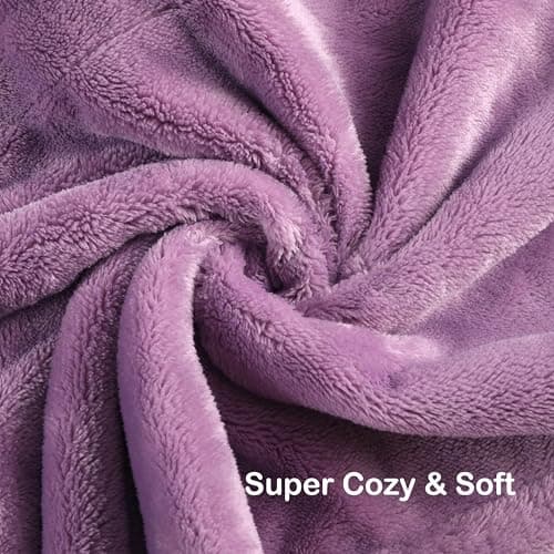 Eydna Electric Heated Blanket Queen Size 84"x90", Soft Plush Microplush for Bed, Dual Controllers & Heating Zones, 10Hs Auto Off & 5 Heating Levels, Machine Washable, Gifts for Family-Light Purple 6