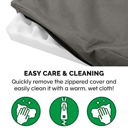 Furhaven Water-Resistant Orthopedic Dog Bed for Medium/Small Dogs w/ Removable Washable Cover, For Dogs Up to 35 lbs - Indoor/Outdoor Logo Print Oxford Polycanvas Mattress - Stone Gray, Medium 8