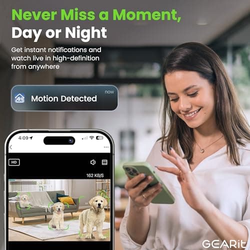 GEARit Smart Camera - Wireless Indoor Security Camera with Audio/Video for Home - Pet/Indoor Security - Ideal Home Monitoring, House Cameras, Dog Camera, No Subscription Needed 8