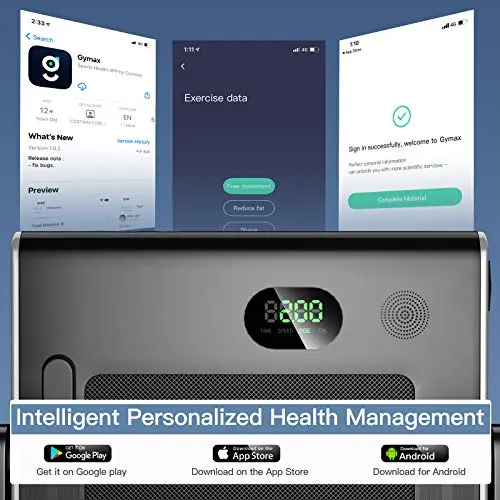 Goplus 2 in 1 Folding Treadmill, 2.25HP Superfit Under Desk Electric Treadmill, Installation-Free with Remote Control, APP Control and LED Display, Walking Jogging for Home Office 5