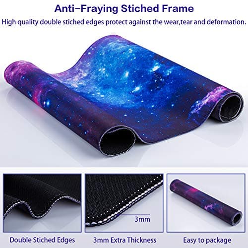 Canjoy Gaming Mouse Pad, 31.5x15.7inch Large Extended Mousepad Big Computer Desk Mat for Keyboard and Mouse Full Desk Mouse Mat with Non-Slip & Rubber Base 5