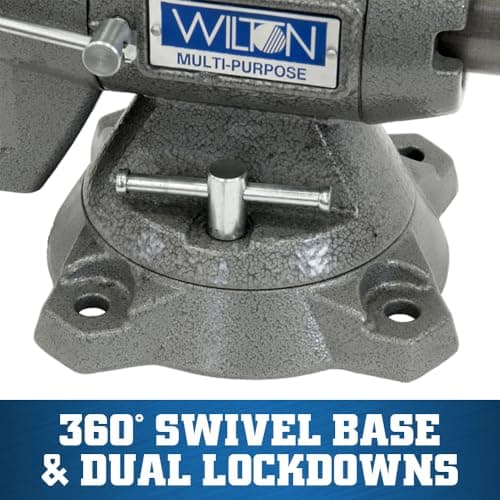 Wilton Multi-Purpose Bench Vise, 5-1/2" Jaw Width, 5" Max Jaw Opening, 2-3/4" Throat (Model 550P) 5