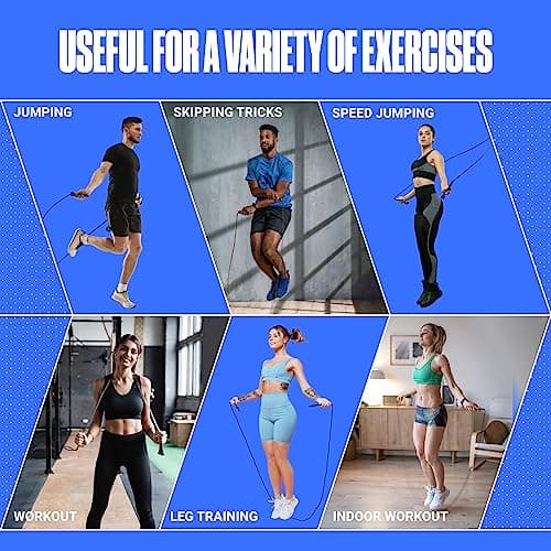 Adjustable Jump Rope for Fitness and Exercise – Skipping Rope for Cardio, Boxing, and Weight Loss – Speed Rope perfect for Men & Women 7