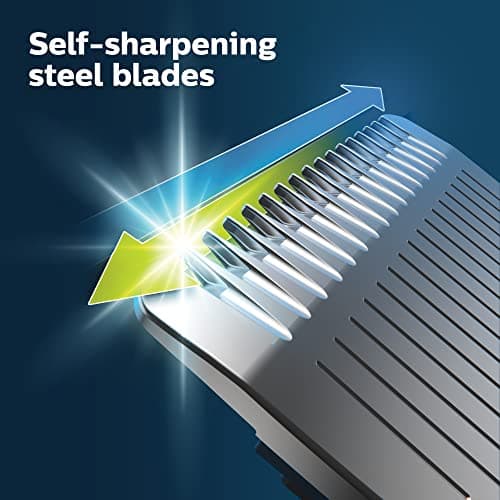 Philips Norelco Multigroom 5000 Series, All-in-One Trimmer and Hair Clipper, 18-Piece Men's Grooming Kit for Beard, Face, Hair, Body and Intimate Areas, No Blade Oil Needed, Model MG5910/49 5