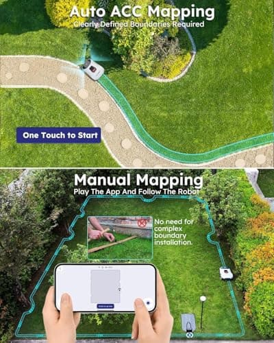 Robot Lawn Mower NO Wire - 0.9 Acre, Full Band RTK+4-Eye Vision Robotic Lawnmower, Automatic Mapping, 30 Multi-Zone Management, Accurate Obstacle Avoidance, Intelligent Anti-Theft, APP Control 5