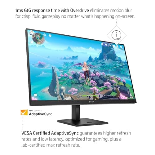 HP OMEN 32q QHD 165Hz Gaming Monitor, QHD Display (2560 x 1440), IPS Panel, 99% sRGB, 95% DCI-P3, 16:9, AMD FreeSync Premium Technology, 32q (2023) 6