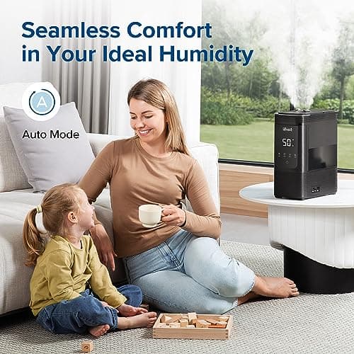 LEVOIT 6L Smart Warm and Cool Mist Humidifiers for Home Bedroom, 60H Runtime and Auto Customized Humidity for Large room, Schedule, Easy Top Fill, Essential Oil Diffuser, Whisper-Quiet, Handle, Black 5