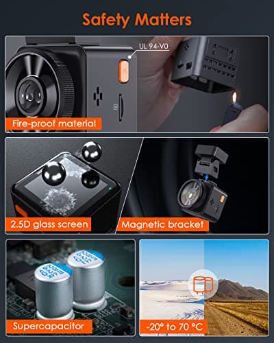 Vantrue E1 2.7K WiFi Mini Dash Cam, Voice Control Front Car Dash Camera with GPS&Speed, Super Night Vision, Wireless Controller&App, 24 Hours Parking Mode, Buffered Motion Detection, Support 512GB Max 7