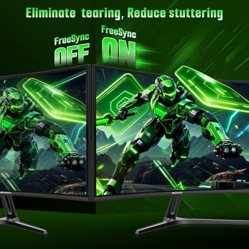 SANSUI 27 Inch Curved Gaming Monitor 240Hz, 2K WQHD 1500R Curved Computer Monitor, 120% sRGB, MPRT 1ms, Freesync, HDR, HDMI*2, DP1.4 * 2,VESA(100 * 100mm) 6