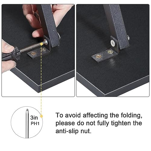 VECELO Folding TV Tray for Eating Set of 2, Portable Dinner/Snack Table with Cup Holder for Couch, Living Room and Small Space, Black 8